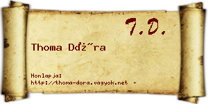 Thoma Dóra névjegykártya