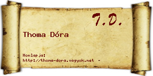 Thoma Dóra névjegykártya