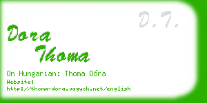 dora thoma business card